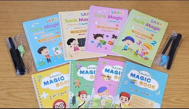 مجموعة 8 كتب تعليمية magic books سحرية + عبوات الحبر السحري مجانا 🎁 (نسخة)